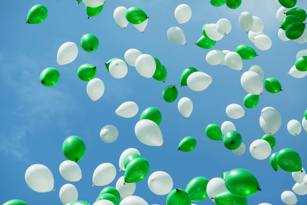 Globos flotando