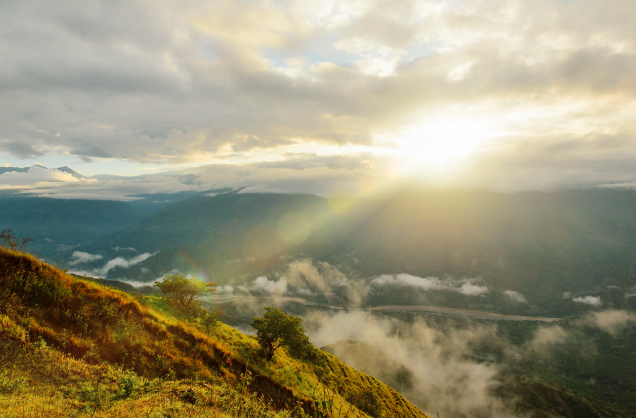 Atardecer en la motaña